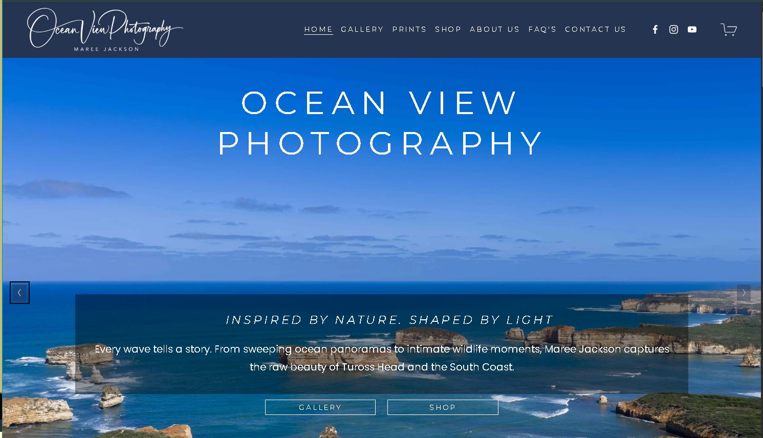 Oceanview Photography website